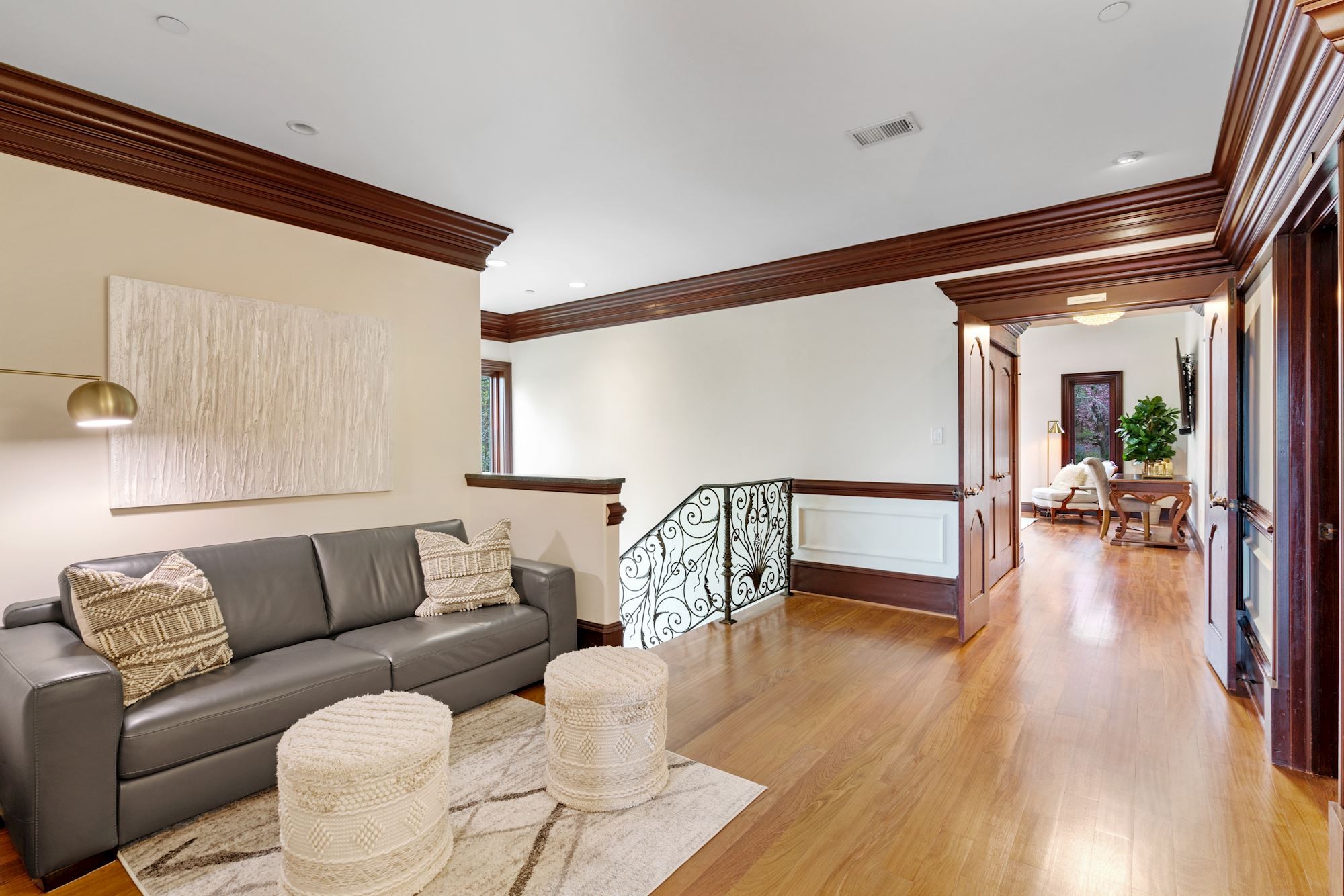 The sitting area of the guest suites.