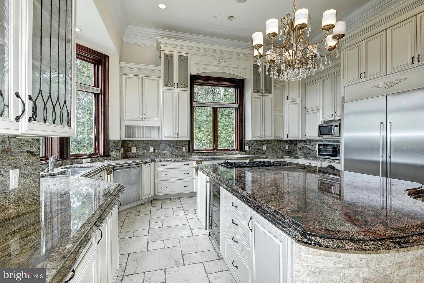 The kitchen, looking across the island.