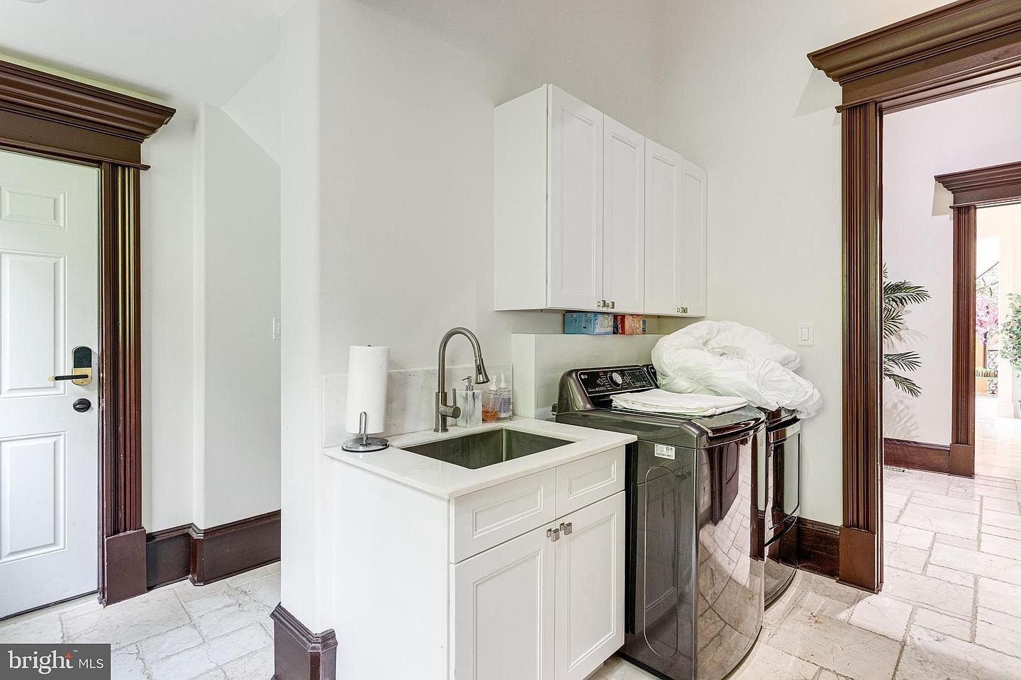 The downstairs laundry.