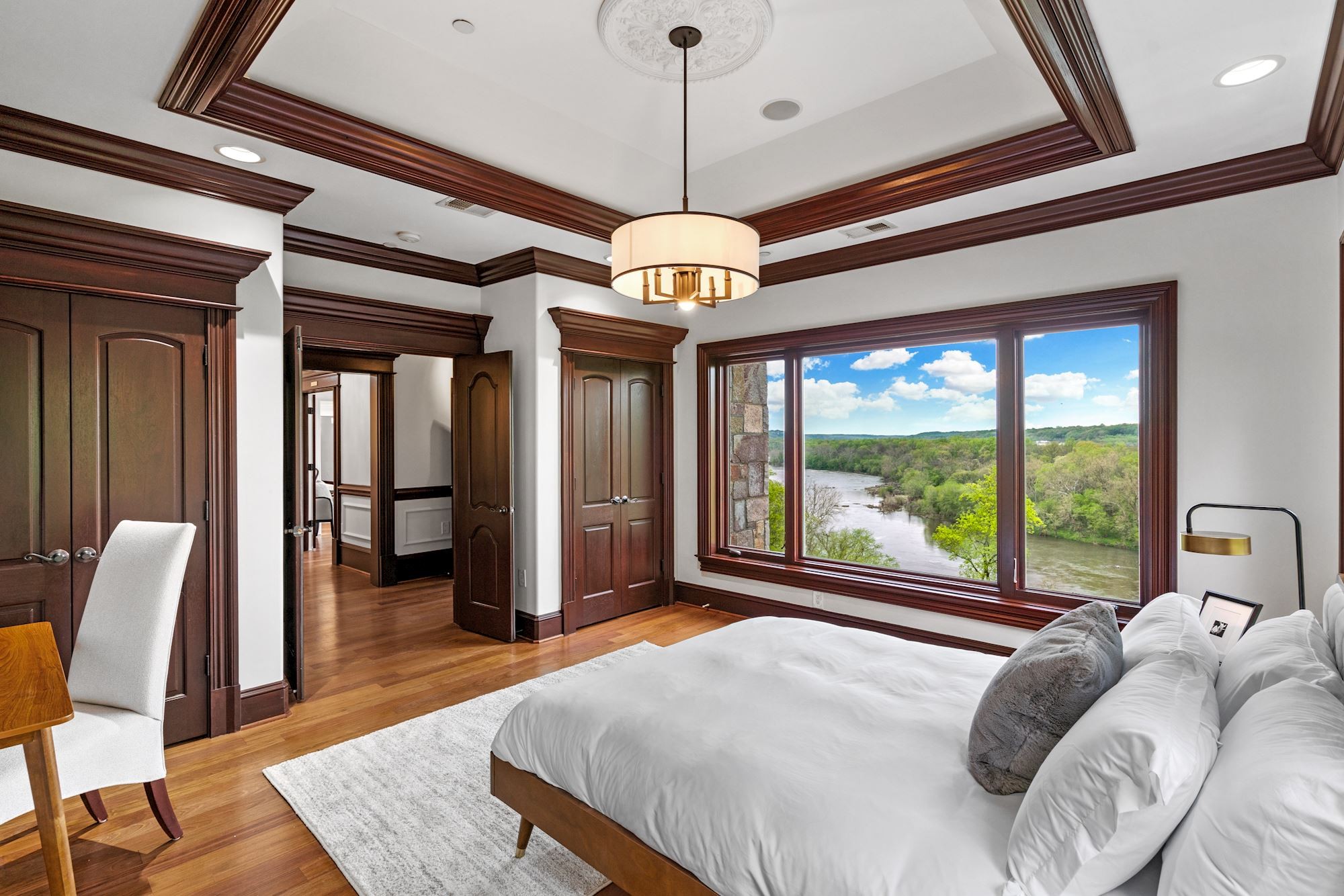 The Mark Twain Suite, with the river in the window.