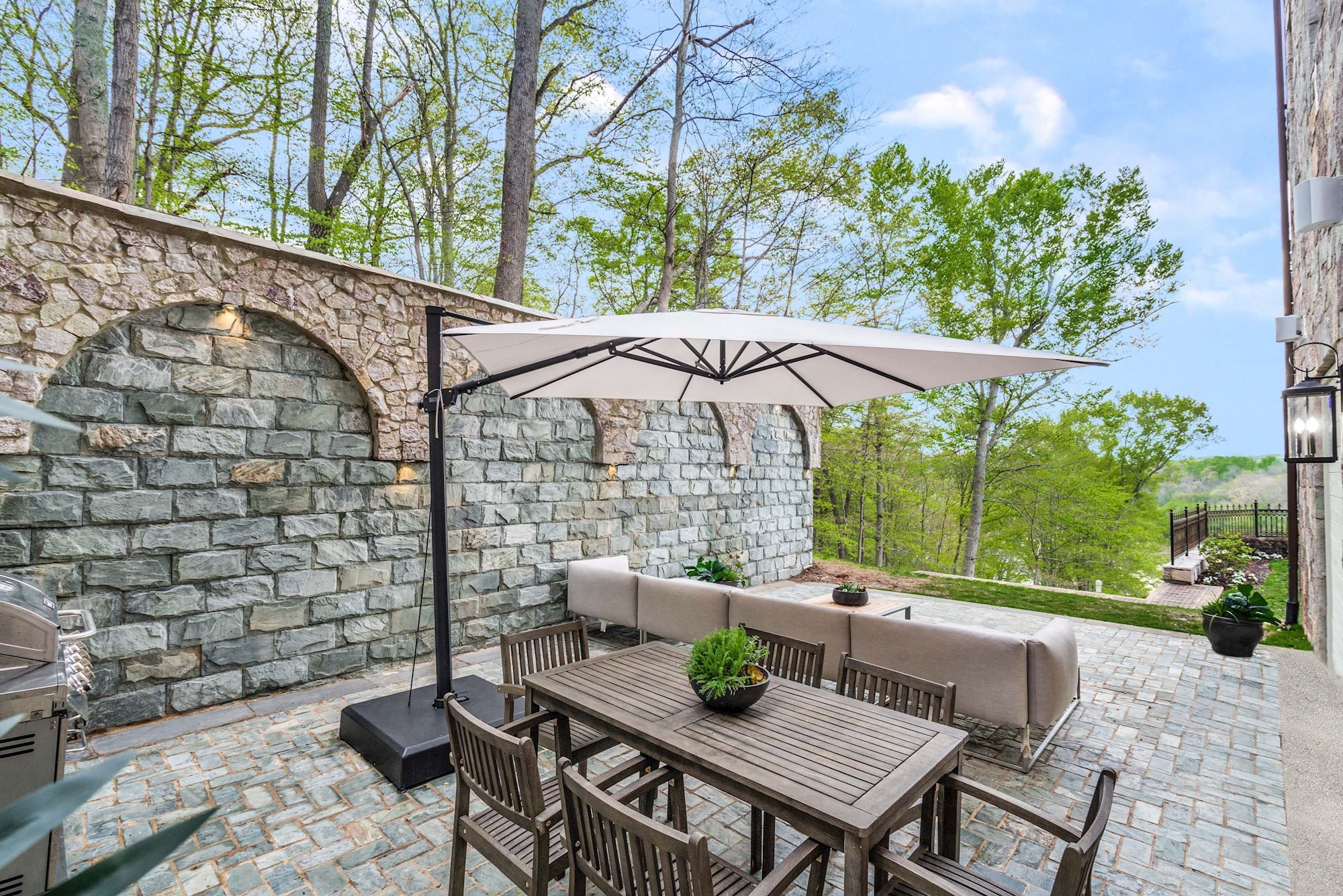 The outdoor barbecue.