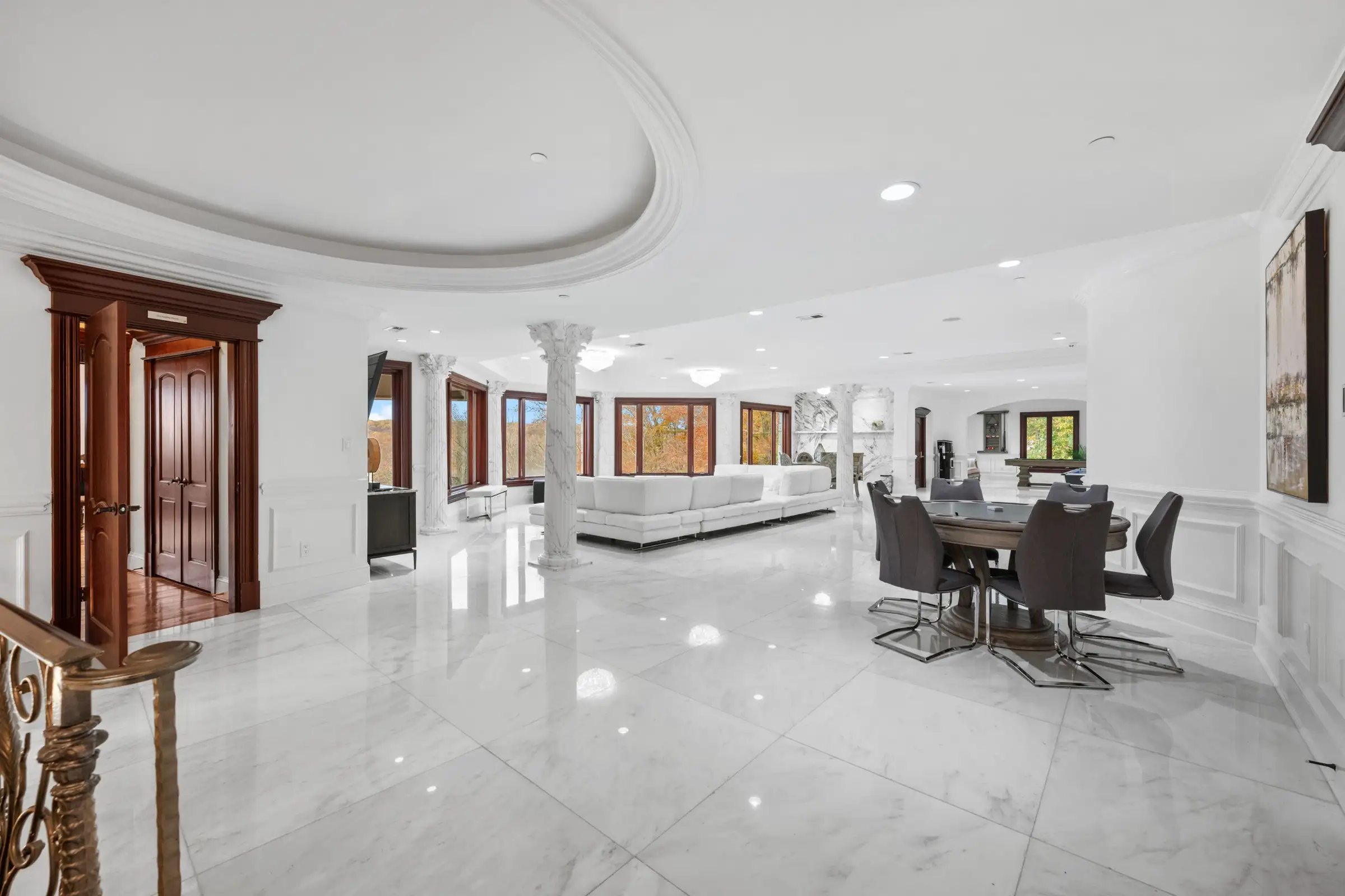 Grand Ballroom with a card table and seating areas.